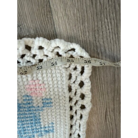 Crochet Baby Toddler Blanket Afghan Throw Unisex Pastel Animal Motif Shower Gift - Picture 9 of 12